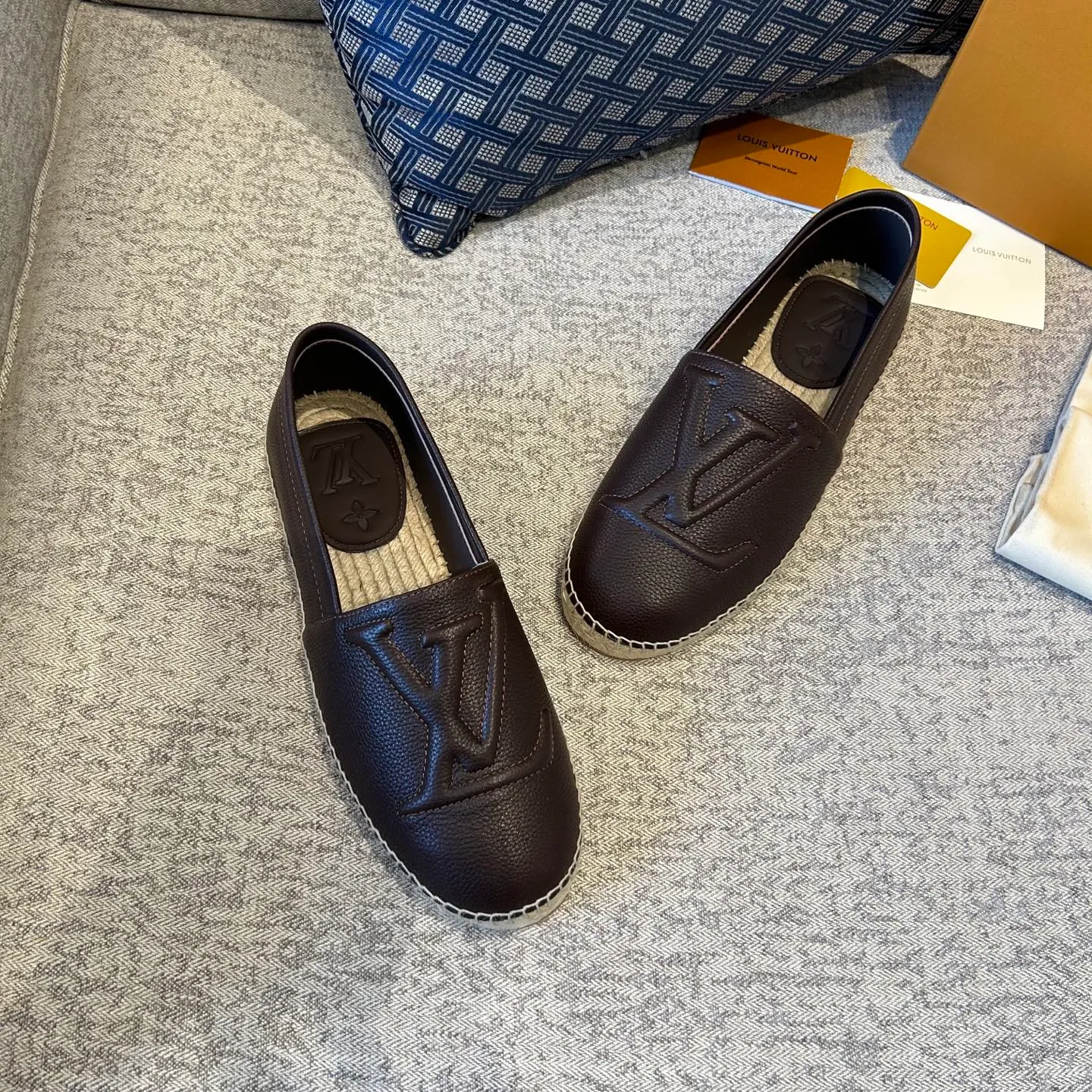 [L Family] Top P: 720💰-Size: 39-44 (customized at 38.45.46) L Family Freesstyle Men's Fisherman Shoes. 2026 Overseas🎆🎆[Spring and Summer New Style: Lv Fisherman Shoes] Material: calf suede, cowhide𥚃, rubber injection process, hemp rope with rubber outsole.